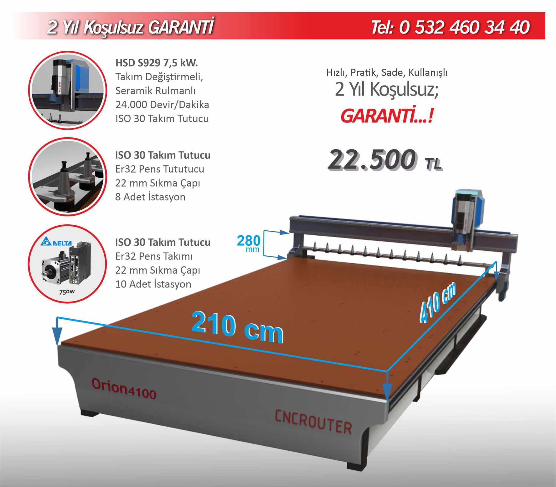 Takım Değiştirmeli cnc router Kampanyası